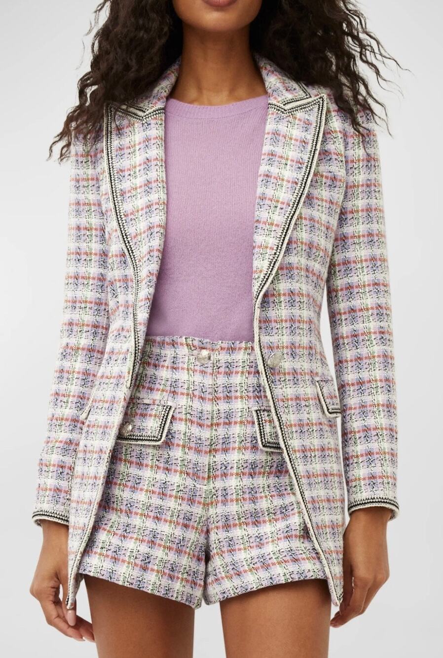Veronica Beard Etney Dickie Houndstooth Jacket